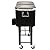 HIO 80 Qt Outdoor Patio Cooler Table On Wheels, Rolling Cooler, Black