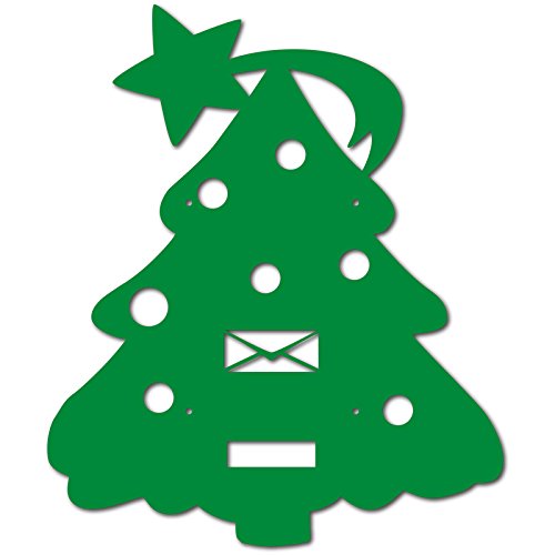Alubox 08 miaplalbnatcomve Front for Interchangeable Letterbox My with Christmas Tree Design, Green