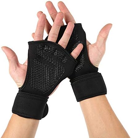 Best Design 1 Pair Gym Fitness Weight Lifting Training Gloves Bodybuilding Gymnastics, Padded Weightlifting Gloves - Gym Gloves Rdx, Sports Fingerless Gloves, Wrist Wrap Gloves, Sports Gloves Men