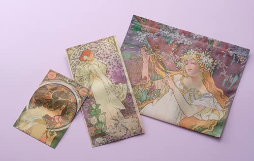 美人百花 2021年10月号:9/10発売【雑誌付録】Alphonse Mucha (アルフォンス・ミュシャ)のアートなジップバッグ3点セット