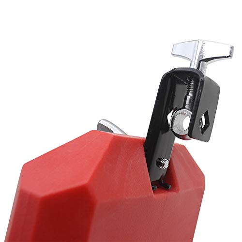 1PC Percussion Drum Bell Block Cowbell Cow Bell Mountable Mallet Musical Instrument Accessory Red New