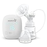 Automatic Electric Breast Pump with Massage and Memory Function by Momcozy - 16 Levels, Super-quiet, USB Rechargeable Compatible with Breastmilk Bottle/Bag of Medela, Lansinoh, Philips AVENT, Spectra
