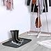 Stalwart All Weather Boot Tray - Small Water Resistant Plastic Utility Shoe Mat for Indoor and Outdoor Use in All Seasons (Set of Two, Dark Grey)