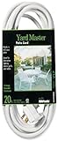Woods 992222 Outdoor Extension Cord, SJTW Rated Weatherproof, Durable and Flexible Jacket, Reinforced Blades, Prefect for Decorative Lighting, UL Listed, Medium Duty, 20-Foot, 13 Amp, White