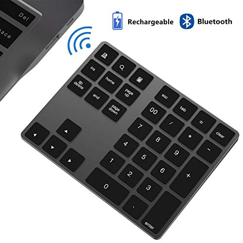 image for Ulytech Bluetooth Number Pad, Wireless Numeric Keypad Slim 34-Keys Ext
