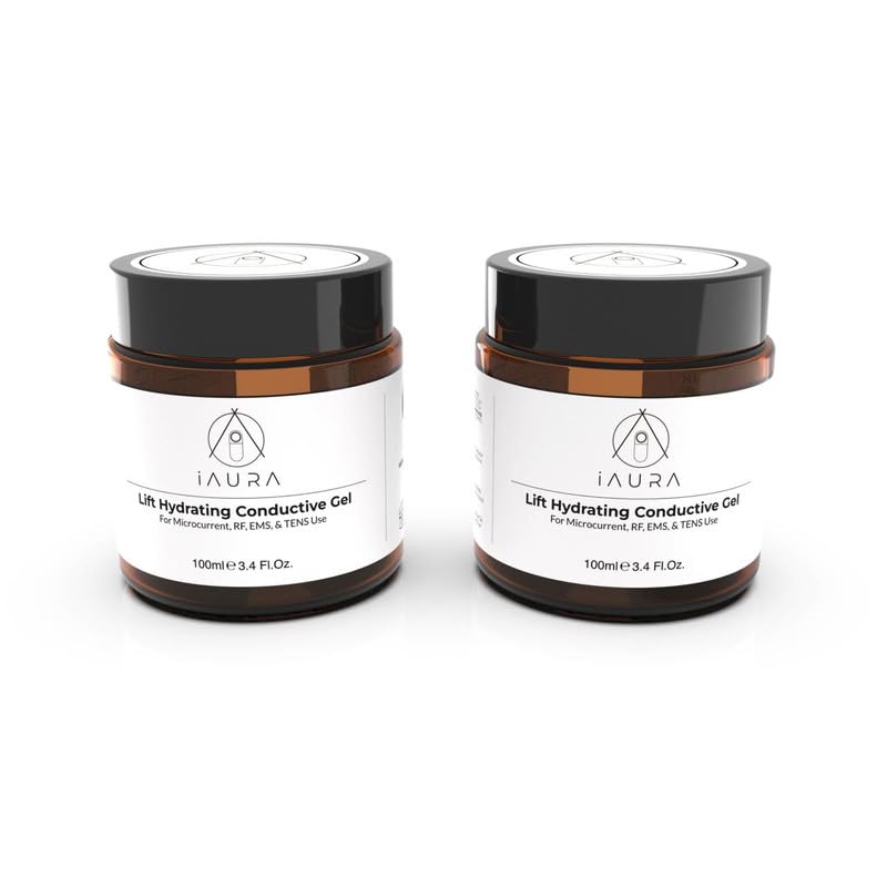 iAURA LIFT Hydrating Conductive Gel - For Microcurrent, Radio Frequency (RF), EMS, TENS & Ultrasound Use - 200ml (2 x 100ml)