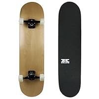 Krown PRO Skateboard Complete Pre-Built Natural 8.0" Black Trucks White Wheels