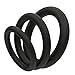 LYNK Pleasure Products Loop Cock Rings - Medical Grade Silicone Penis Enhancer Set for Men - Last Longer & Get Harder Erections - Supports ED - Set of 3 Small Medium Large - Black