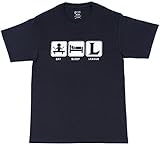 Top Notch Custom Apparel Adult Eat Sleep League Of Legends T-Shirt Large Black