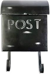 NACH Rustic Black Mailbox with Newspaper