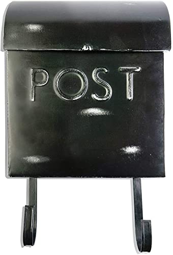 NACH Rustic Black Mailbox with Newspaper