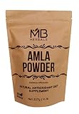 MB Herbals Pure De-Seeded Amla Powder 227 Grams | Half Pound | Amalaki | Promotes Immunity & Healthy Digestion | Non-Irradiated | Unrefined | Raw | Non-GMO | Gluten-Free | No-Preservatives