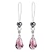 Jovivi Mix Colors 10pc Nipple Shields Jewelry Noose Faceted Teardrop Crystal Black Hematite Adjustable Non Piercing