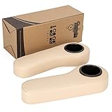 10L0L Golf Cart Rear Seat Kit Arm Rest Set with Cup Holder- Beige