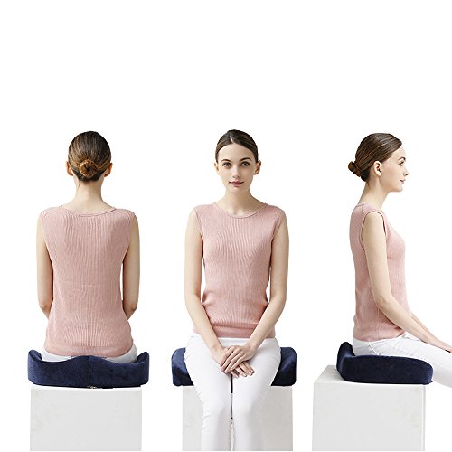 image for Orthopedic Memory Foam Seat Cushion for Lower Back Sciatica Coccyx Hem