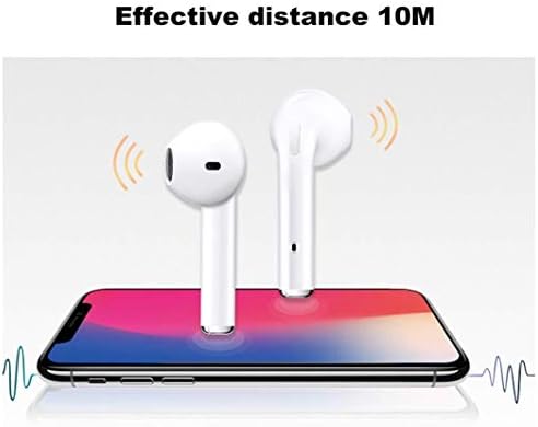 Ishtec LTD Bluetooth headphones with Microphone, Wireless bluetooth noise cancelling ear-phones, i7 tws, Compatible with Apple iPhones and Samsumg