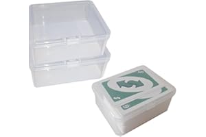 DKAOVH 2PCS Plastic Game Card Storage Box, UNO Card Case, playing card box, High Capacity Playing Card Case (NO Cards)