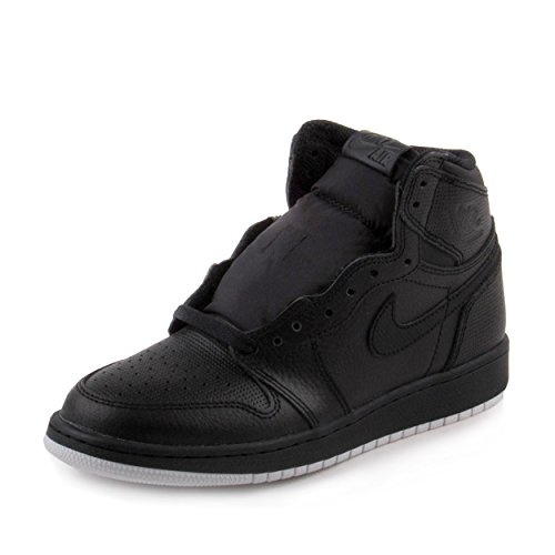 Nike Jordan Kids Air Jordan 1 Retro High OG Bg Black/White Black Basketball Shoe 5.5 Kids US