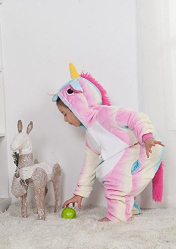 Goldtry Soft Flannel Child Cosplay Costumes Pajamas Cute Kids Multi-Colors Unicorn Onesie Gift