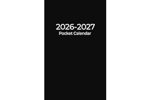 2026-2027 Pocket Calendar: 2 Year Monthly Planner Small | Black Cover