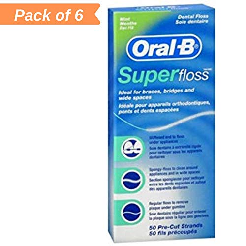 Floss Mint Dental Floss50 ea (Pack of 6)