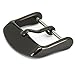 Watch Bands Straps Replacement Buckle Wellfit Watch Watchband Clasp - Choice of Color and Size - Vacuum PVD Finish (18mm, Black)