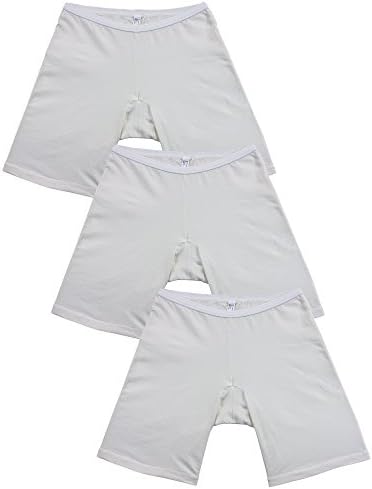 B2BODY 3 Pack Women's Regular & Plus Size Organic Cotton Long Leg 6.5" Boyshort Briefs