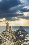 Planner 2019: Lighthouse Cover Design - Monthly and Weekly Diary 2019 (also Dec 2018) with yearly overviews, monthly calendars and weekly 2-page horizontal layout, notes, lists (Monday start week) by Rainbow Notebooks