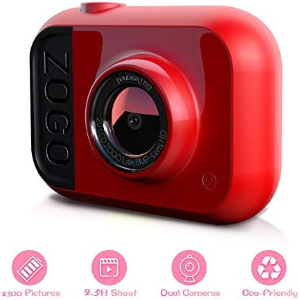 HDST Kids Camera with Built-in Memory Card Toys Gifts for 4~8 Years Old Girls, Shockproof Kids Video Camera & Camcorder with Soft Silicone Shell for Outdoor Play, Pink