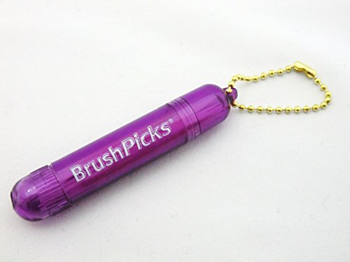 The Doctor's BrushPicks Interdental Toothpicks | Helps Fight Gingivitis | Refillable Keychain Dispenser | 15 Picks