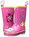 Kidorable Lucky Cat Rainboots, Pink, Kids Sizes, Natural Rubber Boots with Cotton Lining, Pull On Heel Tab & Non-Slip Sole