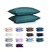 DreamHome Microfiber Pillowcases, Set of 2 (Standard, Teal)