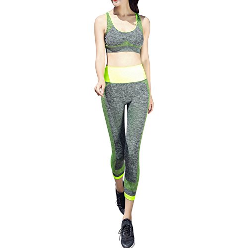 Hotiary Mid-Impact Racerback Sports Bra with Pants High Waist Tummy Control Leggings Yoga Sets Space Dye Colors