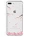Clear iPhone 7 Plus Case, Hepix Cherry Blossom Floral Print Case Soft TPU Protective Transparent Back Cover [5.5 inch]