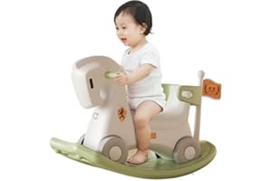 CHORBEYCH Knight Rocker Horse Balance Bike Ride Toy for Toddler 1-3 Years Kids Boys Girls Birthday Gifts Outdoor Farm Riding Animal Rocker Push(Green)