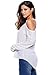 Dokotoo Womens Ladies Winter Fall Cold Open Shoulder Loose Soft Knitted Sweater Under 20 Pullover Top Blouse Large White