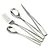 Cutlery , Home Use Stainless Steel Western Tableware, 4-Piece Dinnerware Set knife fork spoon teaspoon by Alytimes