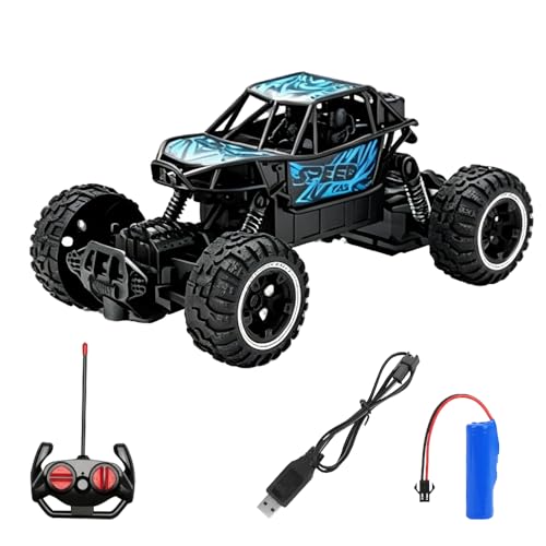 Carro de controle remoto off-road, recarregável, para todos os tipos de terreno, com faróis, brinquedo infantil para atividades ao ar livre, adequado para meninos e meninas de 6 a 12 anos.