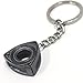 Rotary13B1 Rotor Key Chain - Satin Silver