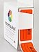 ChromaLabel 1 x 2.25 Inch Allergy Labels, 250 Labels per Dispenser Box, Fluorescent Red-Orange, Imprinted: Allergies