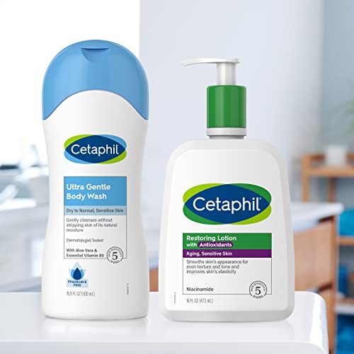 Cetaphil Restoring Body Lotion with Antioxidants for Aging Skin, Great
