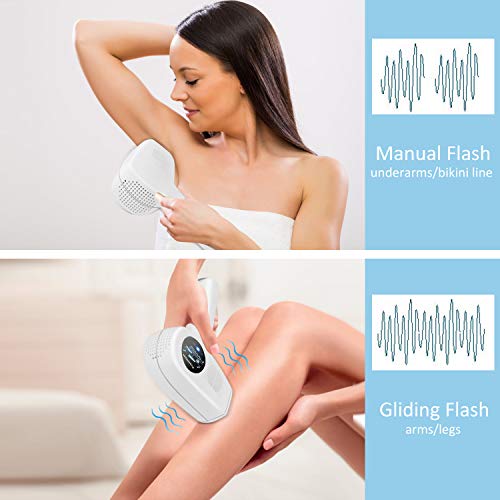 PretiHom Facial & Body Permanent Laser Hair Removal for Women and Men - IPL Hair Remover Cold Compress 400,000 Flashes Home Use Hair Removal System