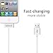 Iafand USB Sync Cable Charger Cord Data for iPhone 4 4S iPod 4G 4th Gen (White)
