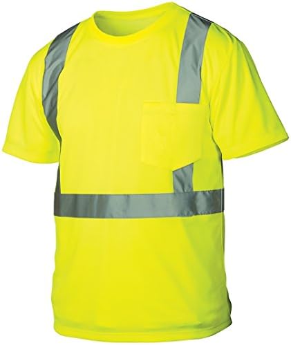 Rugged Outfitters 66301 Class 2 Hi VIS Safety T-Shirt (Safety Green, Large)