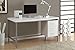 Monarch Specialties Hollow-Core/Silver Metal Office Desk, 60