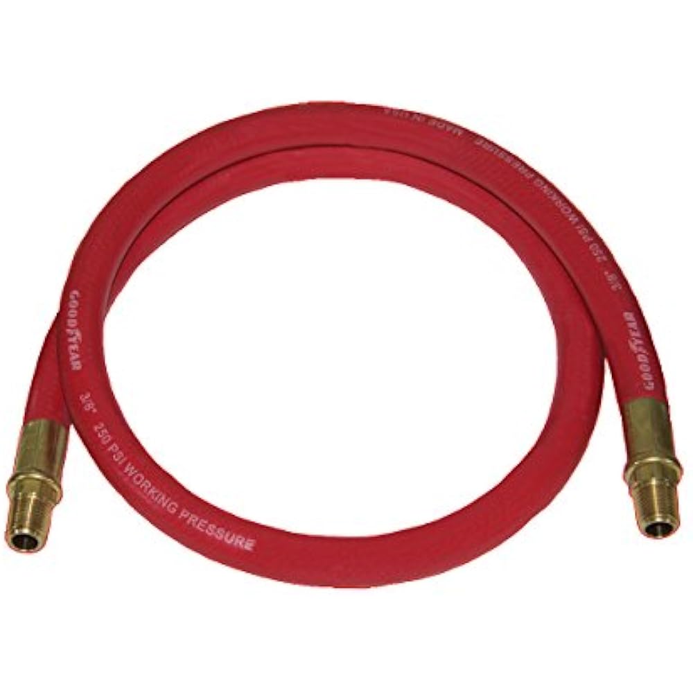 Good Hoses Year 10318 3&39 X 3/8" 250 PSI Rubber Whip Hose, Red Air Tool
