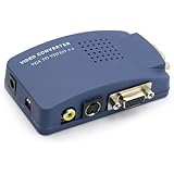 Monoprice VGA to RCA Adapter PC to TV Video Converter- Blue