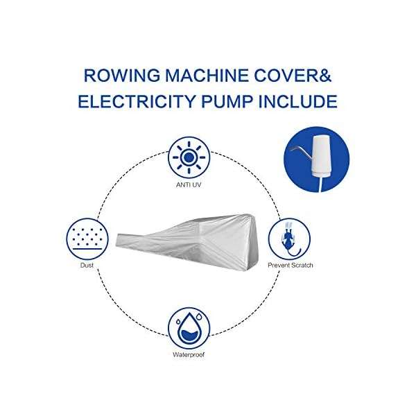 Mr. Captain Rowing Machine for Home Use,Water Resistance Natural Wood Rower with Bluetooth Monitor - Image 3