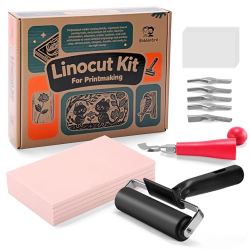 Linocut Kit for Printmaking with 5PCS 4