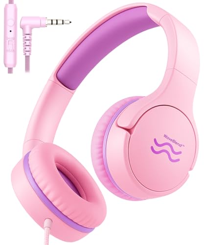 WaveBlend Kids Headphones Pink Purple